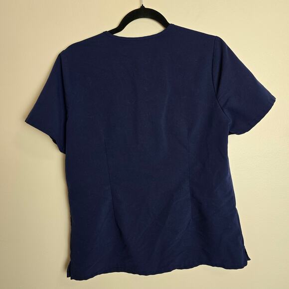 Figs Navy Blue Scrub Top Size Medium - Picture 2 of 3